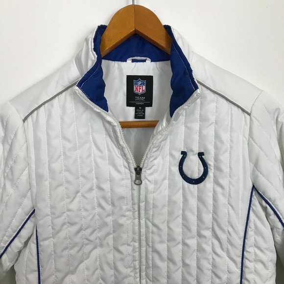 NFL Jackets & Blazers - NFL Indianapolis Colts Women M White Zip Jacket
